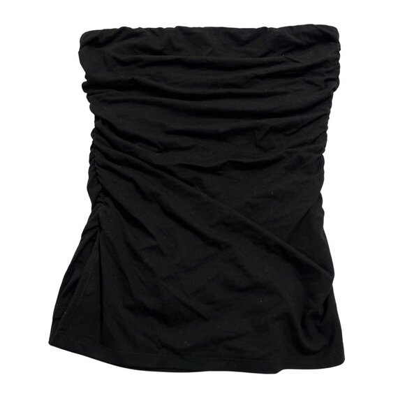 Superdown Ruched Tube Top in Black - Picture 1 of 3